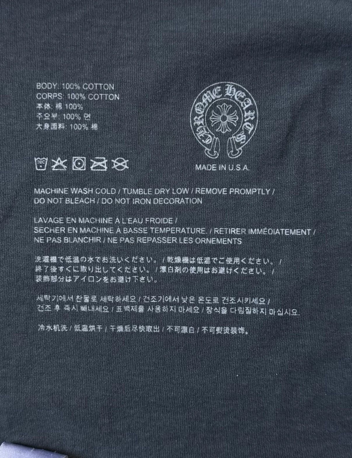 Chrome Hearts Chrome Hearts Soap & Water Washed Long Sleeve Tee K40 Size US XL / EU 56 / 4 - 4 Thumbnail