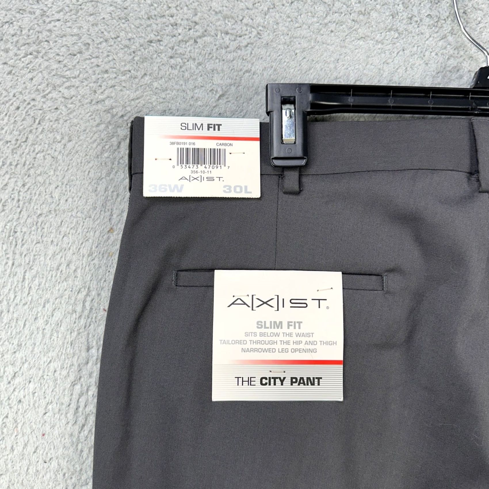 Vintage Axist Mens The City Dress Pants Gray 36X30 Flat Front Straight Leg Stretch) Size US 36 / EU 52 - 5 Thumbnail
