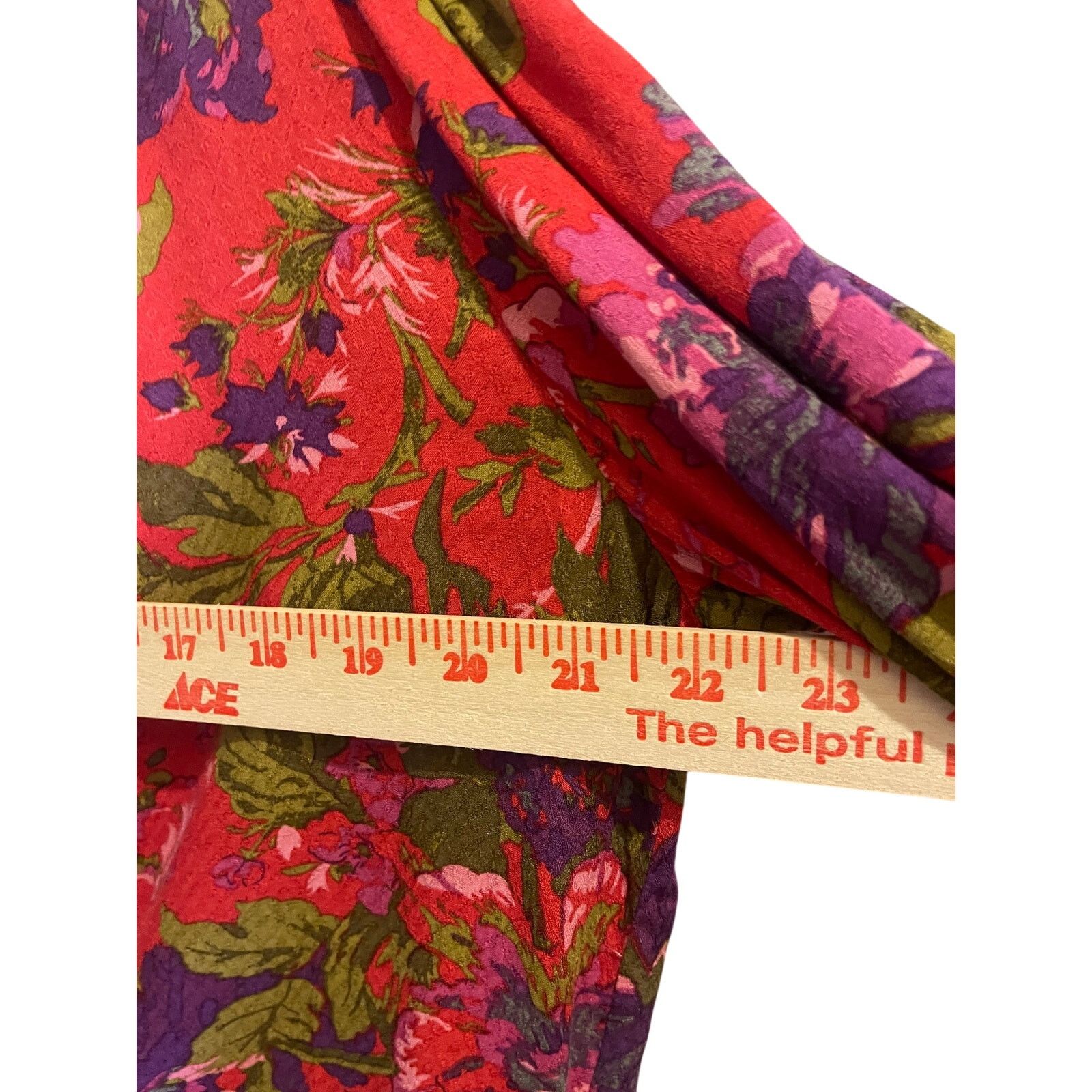 Urban Outfitters Urban Outfitters Red Floral Wrap Blouse Long Sleeve Size L Size L / US 10 / IT 46 - 7 Thumbnail