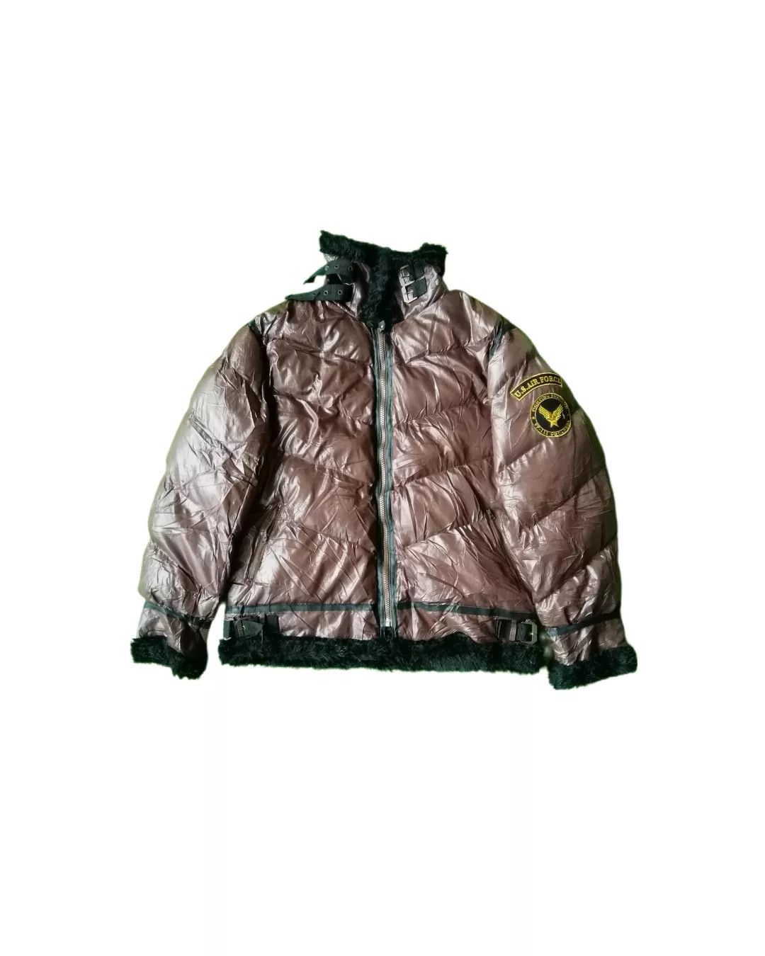 GOA Beans House Military Faux Fur Trimmed Puffer Bomber Jacket Size US L / EU 52-54 / 3 - 1 Thumbnail