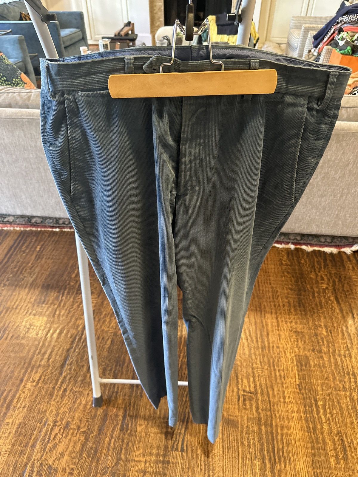 image of Hadleighs Haleigh’S Blue Corduroy Pants Size 36, Men's