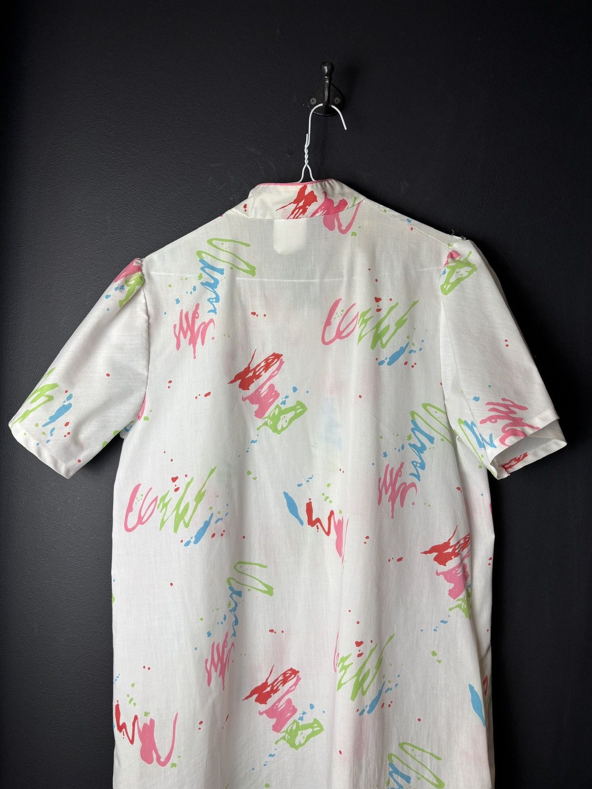 Vintage 1980s Vintage Sleep Gown Art Attack Ugly Print Frock Dress Size S / US 4 / IT 40 - 11 Thumbnail