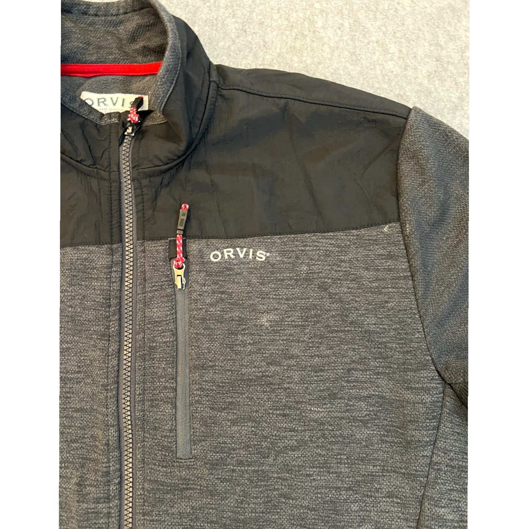 Orvis ORVIS Jacket Men’s Medium Gray Full Zip Fleece Softshell Performance Outdoor Jacket Size US M / EU 48-50 / 2 - 4 Thumbnail