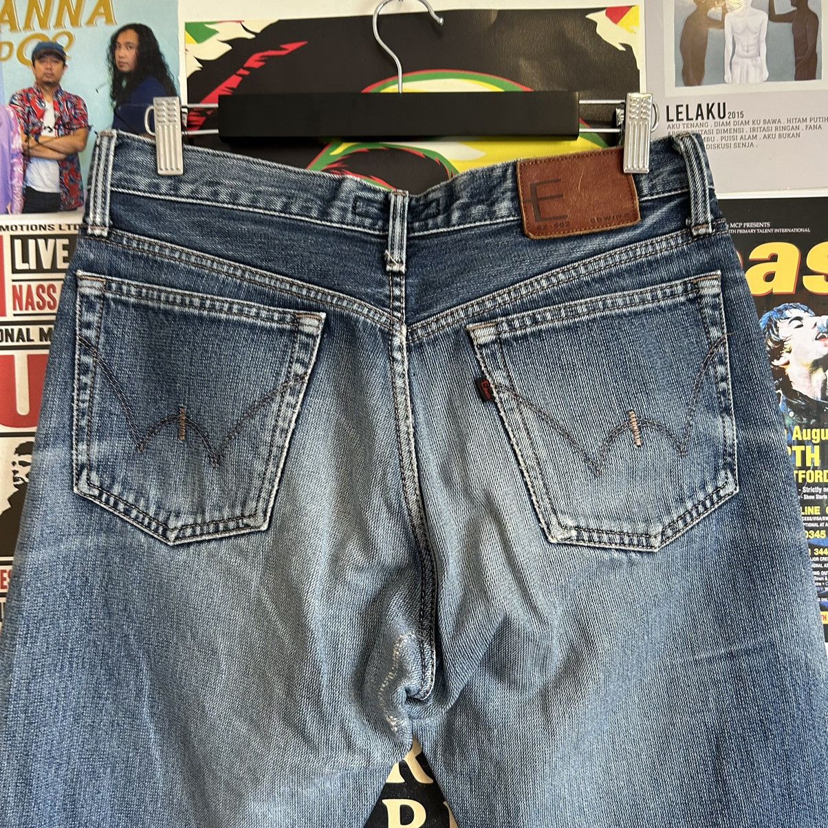 Edwin Vintage Function Edwin EZ502 Washed Blue Distressed Denim Size US 32 / EU 48 - 12 Thumbnail
