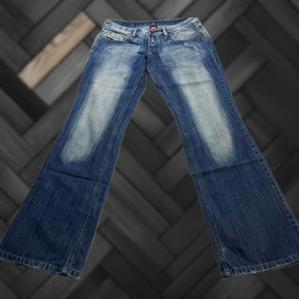 Diesel Diesel Jeans Bootcut D-Ebbey 30 Blue Cotton Denim Logo 5-Pocket Women Regular XS? Size 30" / US 8 / IT 44 - 1 Thumbnail