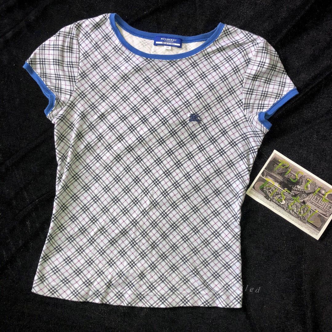 Burberry Burberry Vintage Y2K 90s Baby Blue T-shirt Size M / US 6-8 / IT 42-44 - 1 Thumbnail