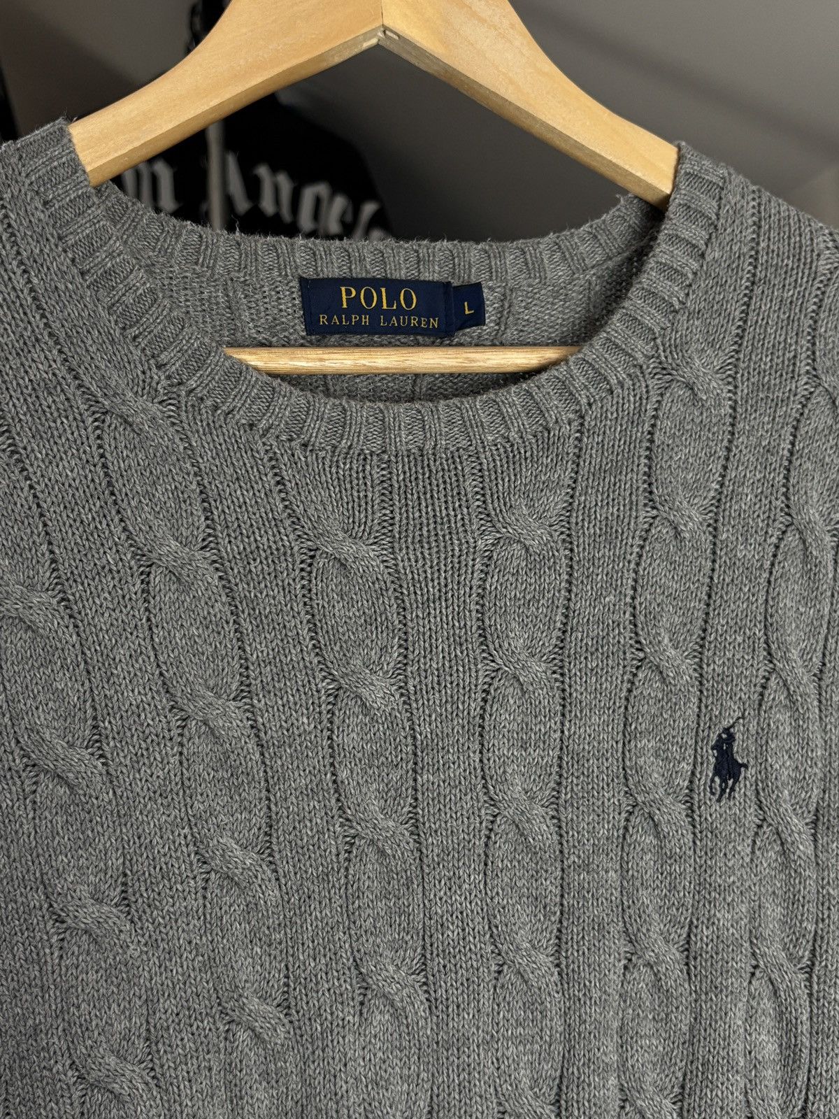 Polo Ralph Lauren Polo Ralph Lauren Classic Cable Knit Sweater Vintage Size US L / EU 52-54 / 3 - 3 Thumbnail