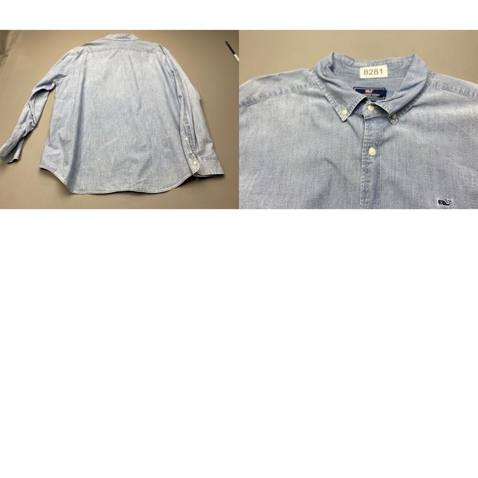 Vineyard Vines Vineyard Vines Whale Shirt Mens 2XL Blue Chambray Shirt 8281 Classic Fit Shirt Size US XXL / EU 58 / 5 - 9 Thumbnail