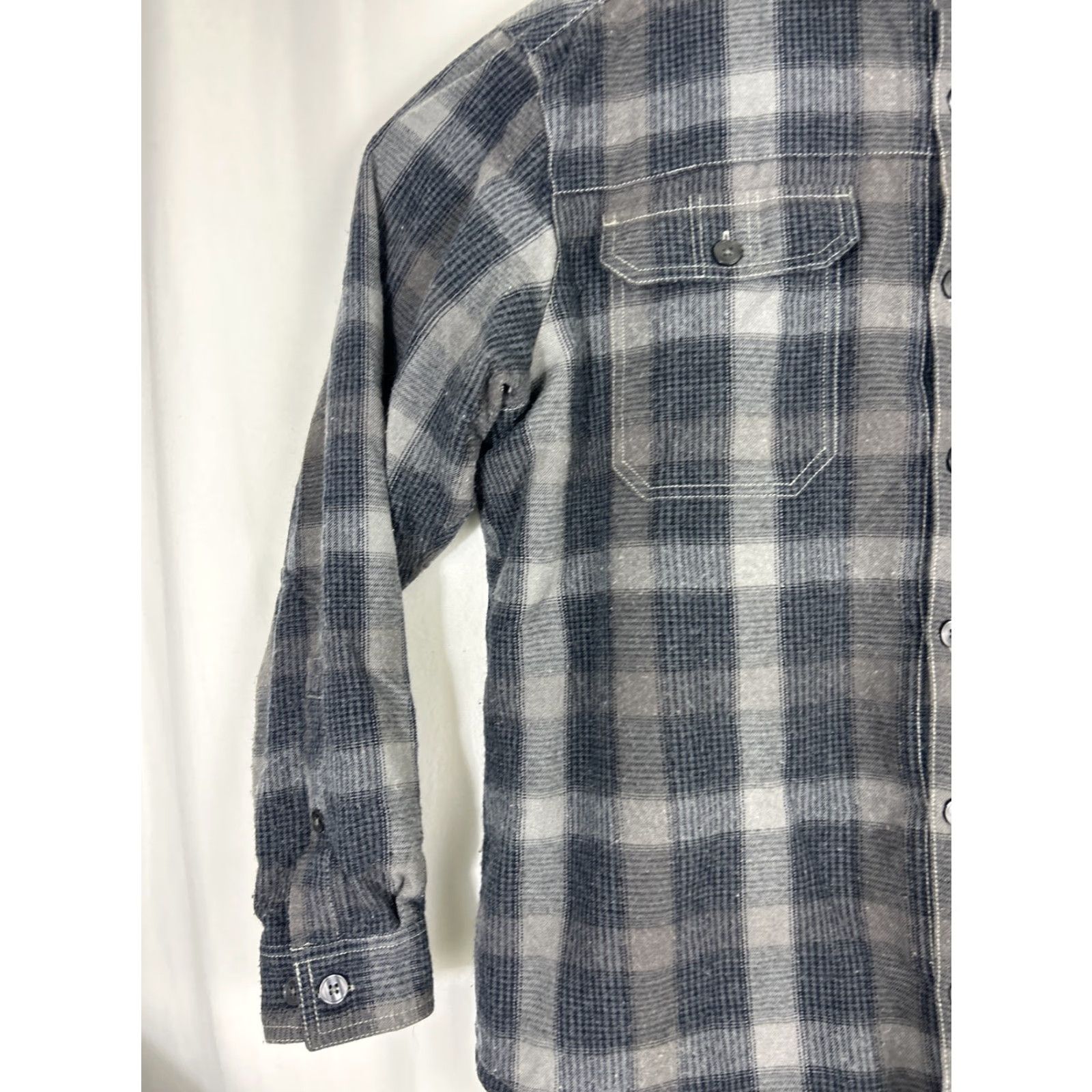 Vintage Columbia Shirt Mens Large Black Gray Plaid Flannel Button-Up Long Sleeve Size US L / EU 52-54 / 3 - 2 Thumbnail