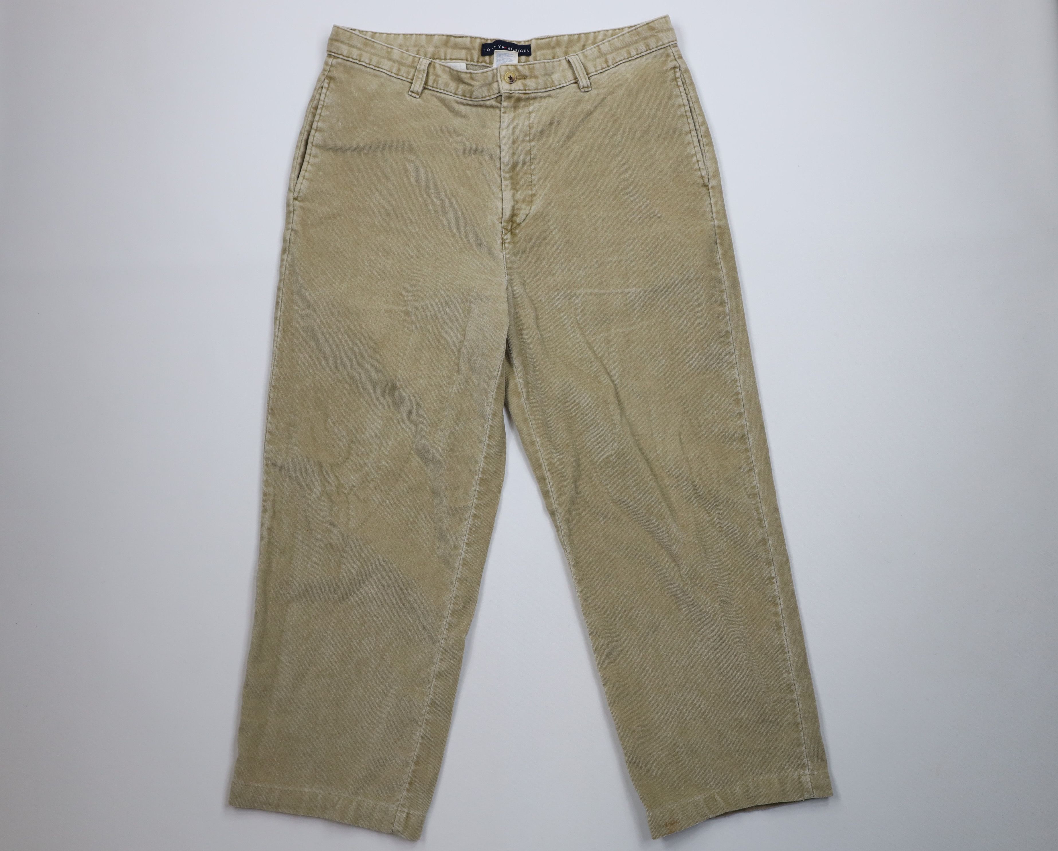 Tommy Hilfiger Vintage 90s Tommy Hilfiger Wide Leg Corduroy Chino Pants Size US 36 / EU 52 - 1 Thumbnail