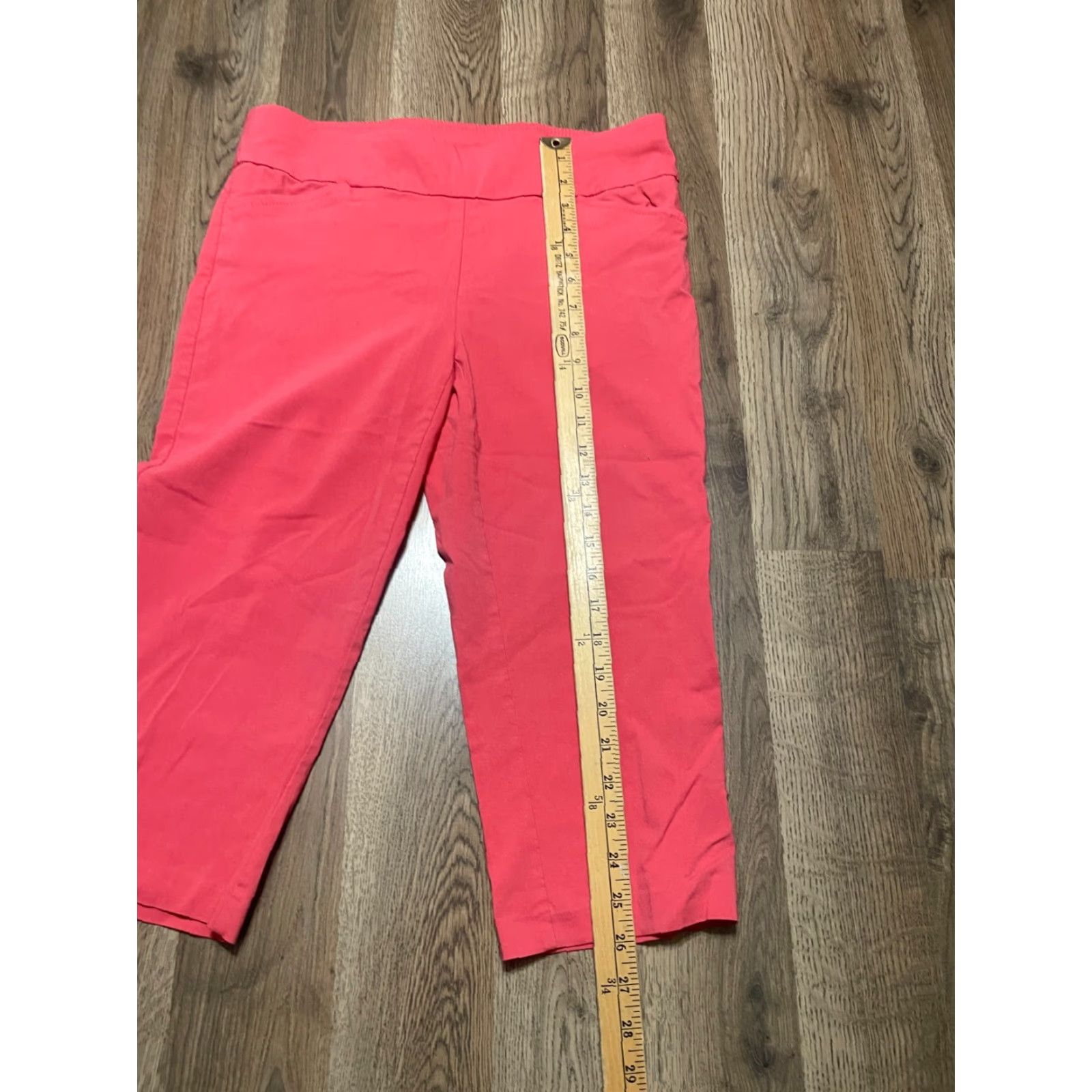 Vintage VINTAGE? No — Christopher & Banks Pants Women's 6 Orange Capris Pull On Signature Slimming Slim Capri Casual Straight Inseam 17 Linen? Size 28" / US 6 / IT 42 - 5 Thumbnail