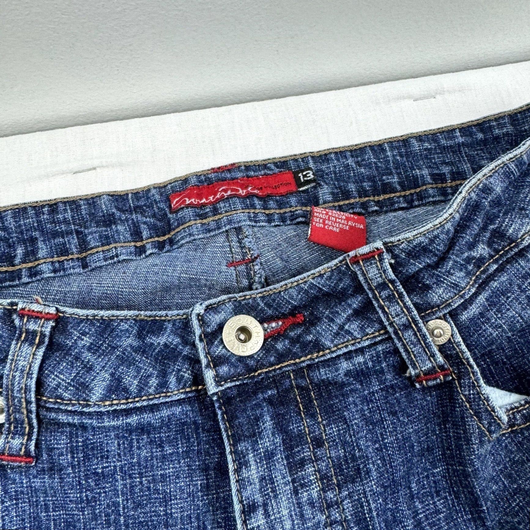 Southpole VINTAGE Southpole Jeans Womens 13 Blue Bootcut Flare Y2K Grunge Mid Rise Punk Size 34" / US 12 / IT 48 - 4 Thumbnail