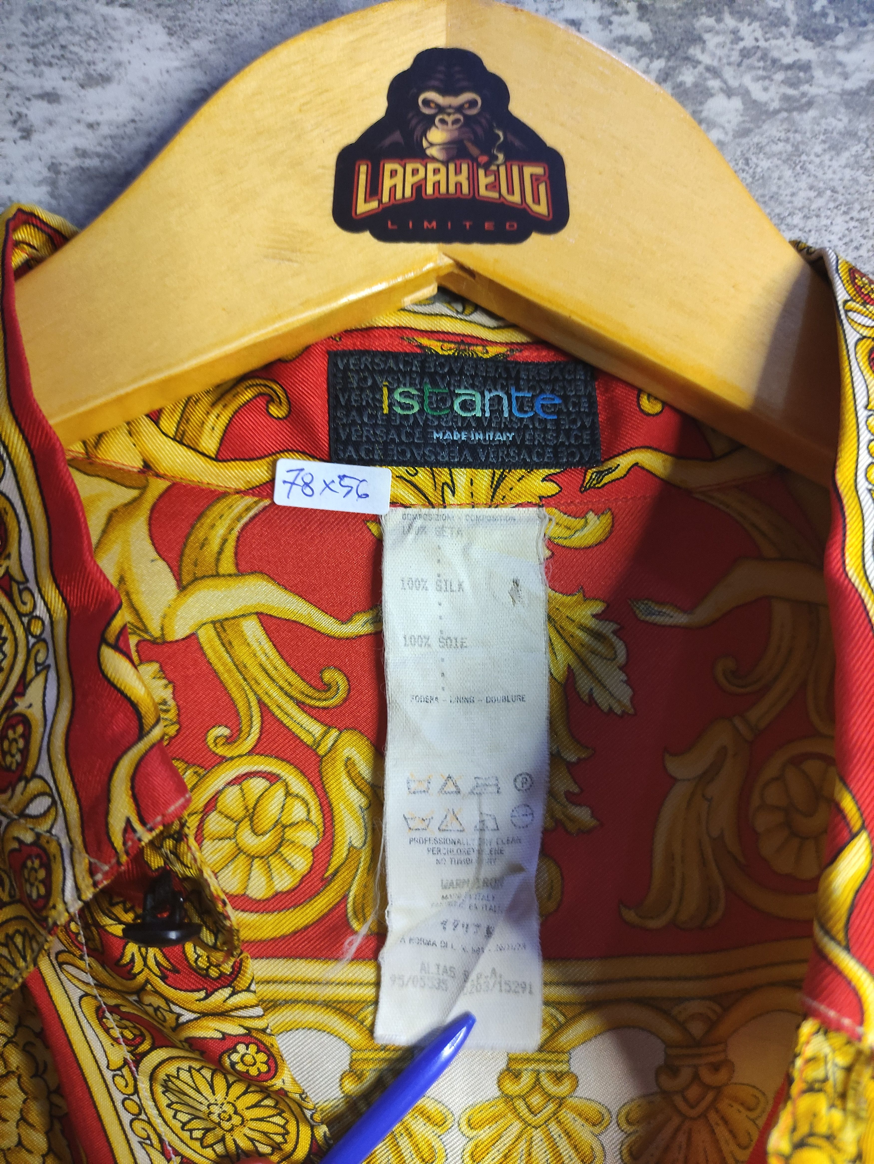 Versace × Vintage Vintage Luxury - Versace instante Silk Shirt Size US L / EU 52-54 / 3 - 3 Thumbnail