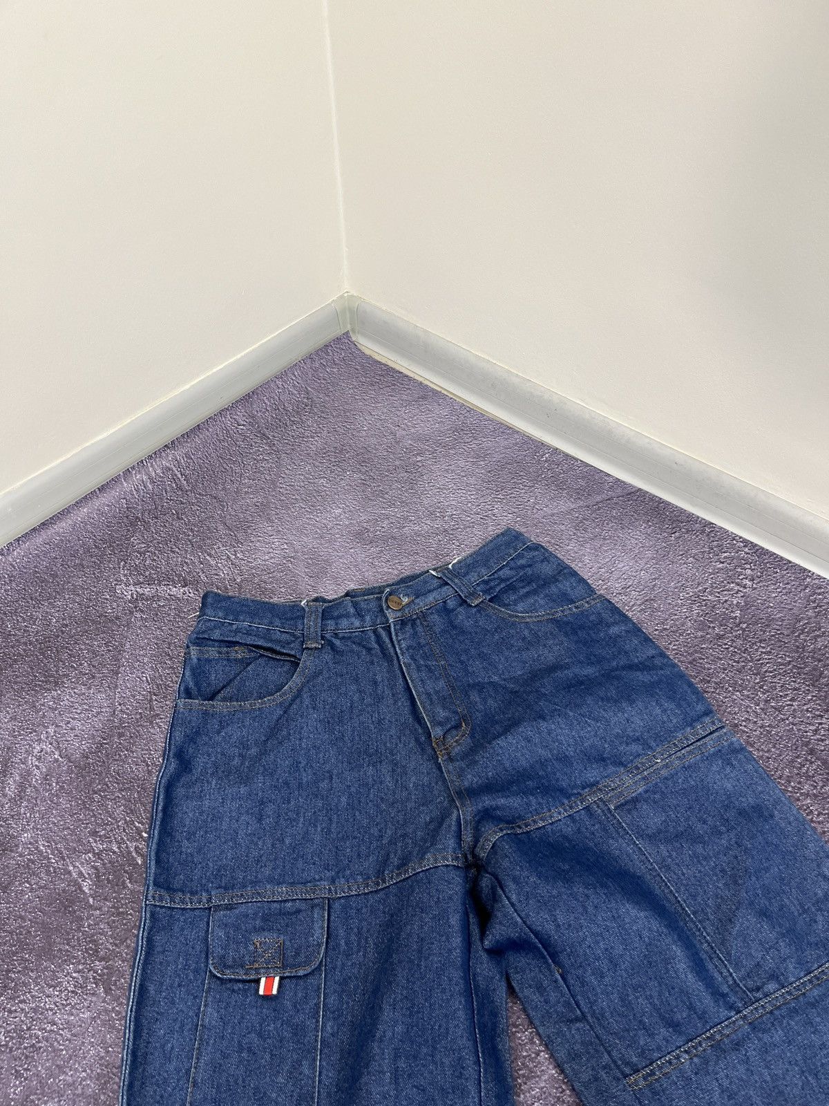 New York Yankees Vintage 90s New York Yankees Baggy Rap Y2K Denim Jeans Size US 30 / EU 46 - 6 Thumbnail