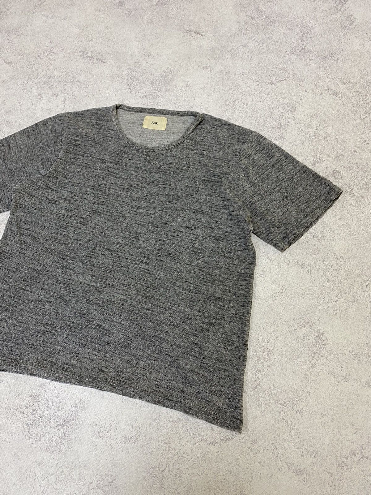 Folk Folk Mens Grey Short Sleeve T Shirt Size 3 Size US M / EU 48-50 / 2 - 2 Thumbnail