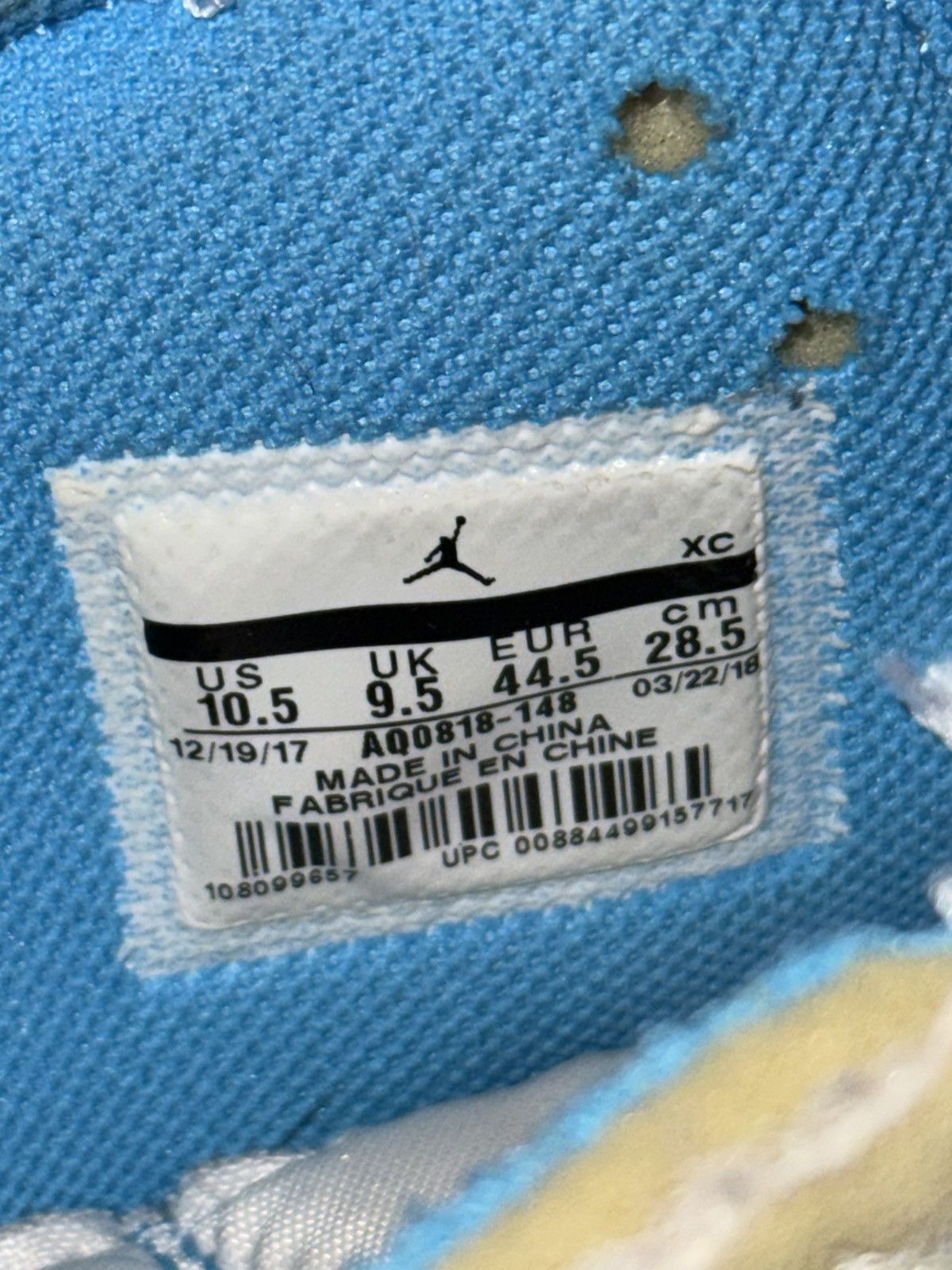 Jordan Brand × Off-White UNC Off White Jordan 1 Size US 10.5 / EU 43-44 - 8 Thumbnail