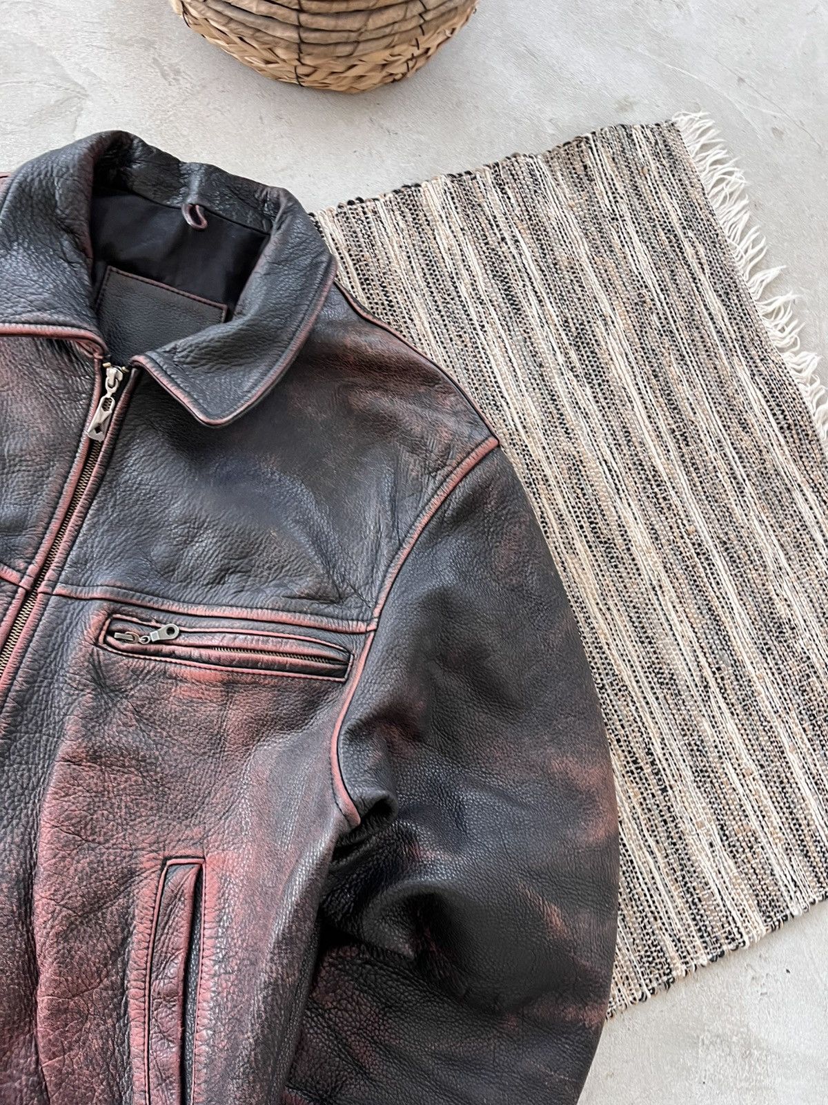Genuine Leather Hype Vintage Coach Black Red Leather Bomber Jacket Y2K Sk8 Size US XL / EU 56 / 4 - 9 Thumbnail