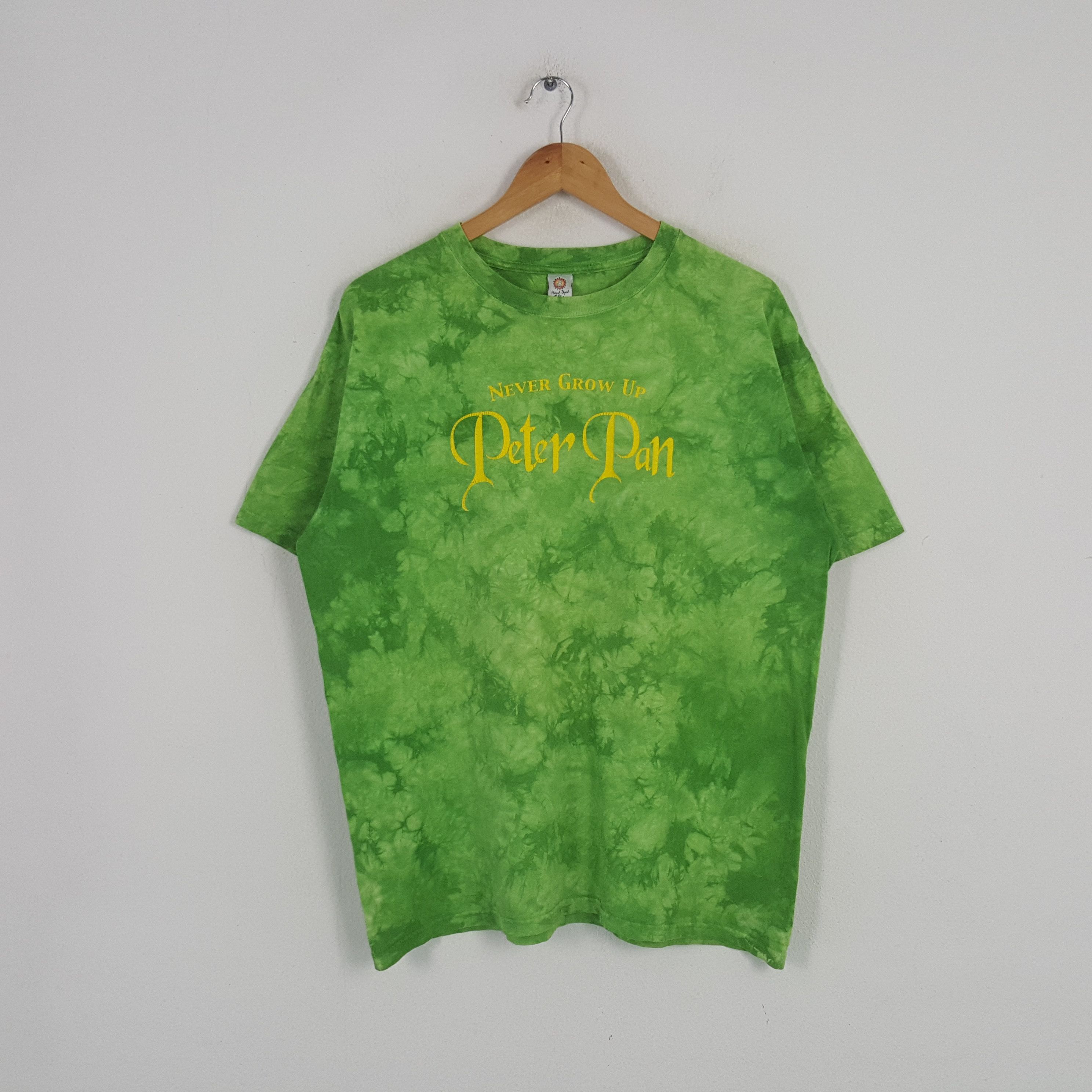 Vintage Vintage Peter Pan Never Grow Up Musical Movie Tiedye Tshirt Size US XL / EU 56 / 4 - 1 Thumbnail