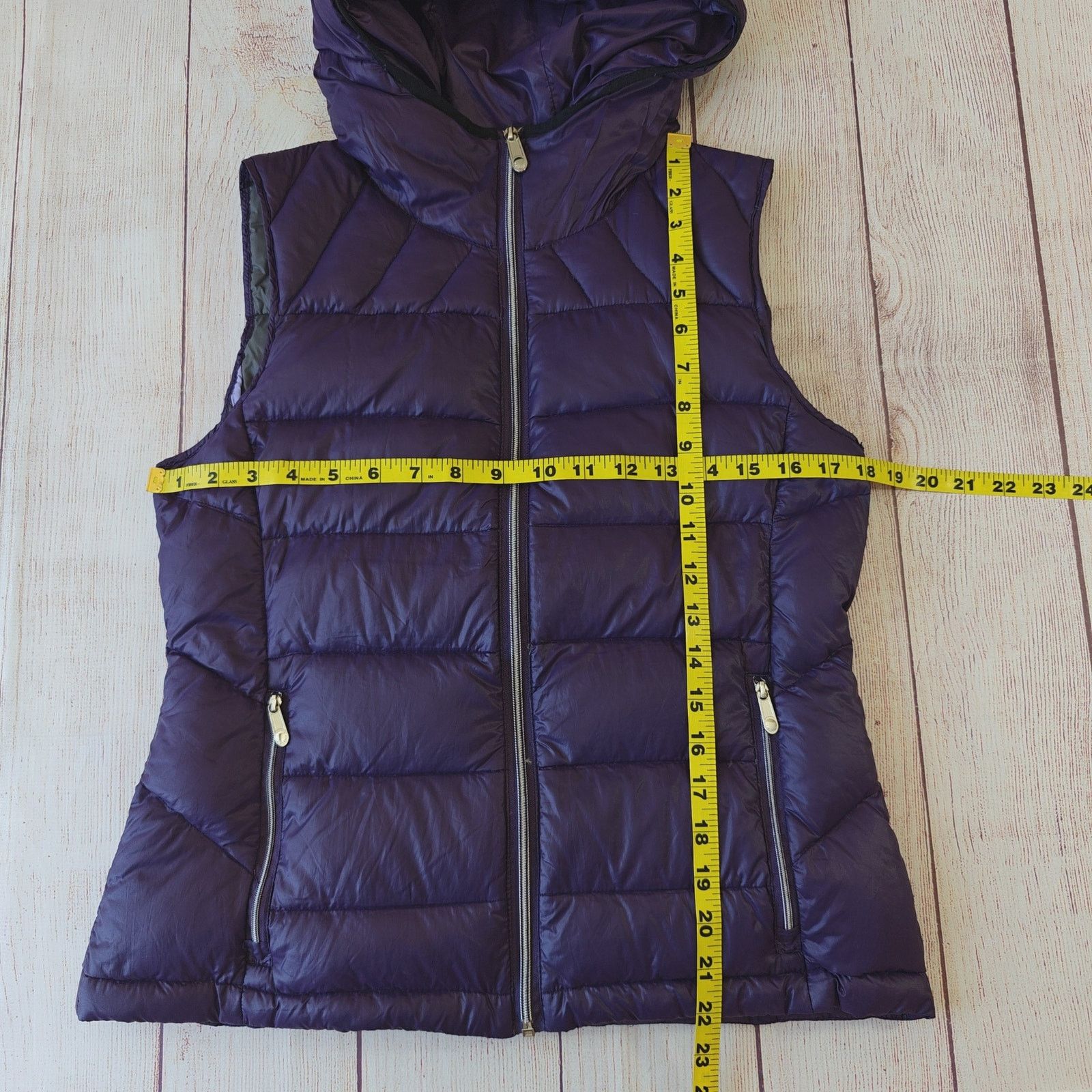 Calvin Klein purple packable down puffer vest with hoodie sz XS Size XS / US 0-2 / IT 36-38 - 7 Thumbnail