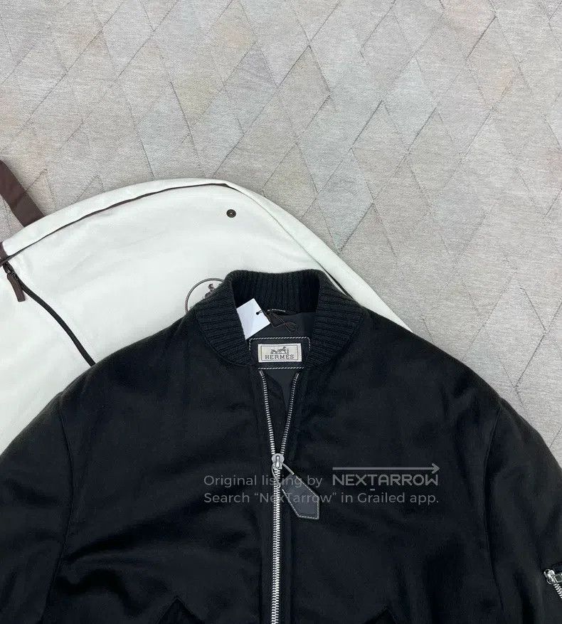 Hermes Hermes Knight Style Cashmere and Leather Puffer Jacket Size US L / EU 52-54 / 3 - 3 Thumbnail
