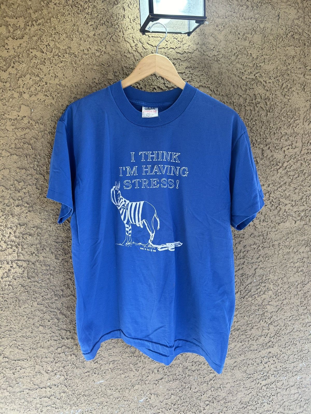 Arts & Science × Vintage Vintage 1989 Oneita Zebra Tee Size US XL / EU 56 / 4 - 5 Thumbnail