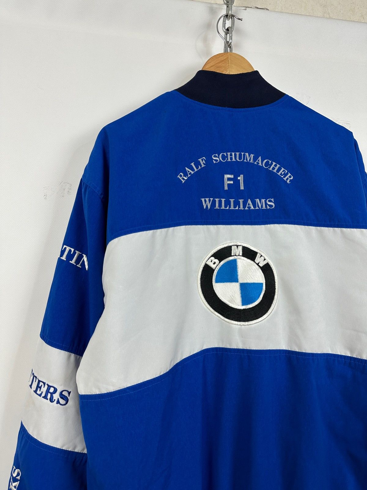 BMW Vintage BMW F1 Williams Ralf Schumacher Racing Bomber Jacket Size US XXL / EU 58 / 5 - 17 Thumbnail