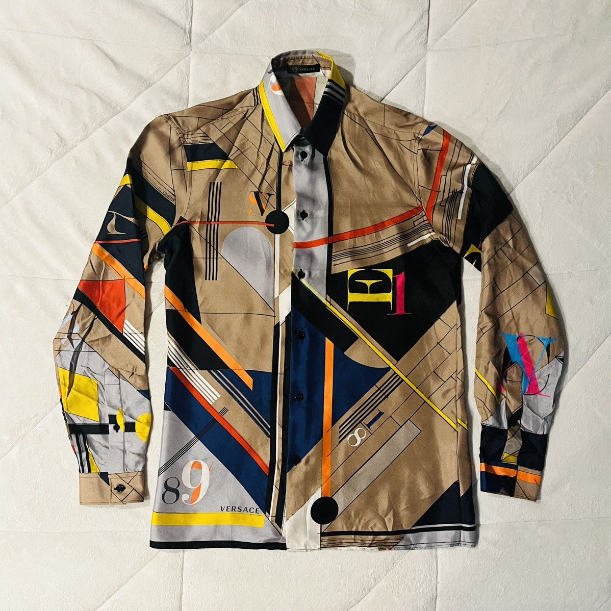 Versace Versace Italy Multicolor Pattern Silk Button Shirt Small 37 Size US S / EU 44-46 / 1 - 1 Thumbnail