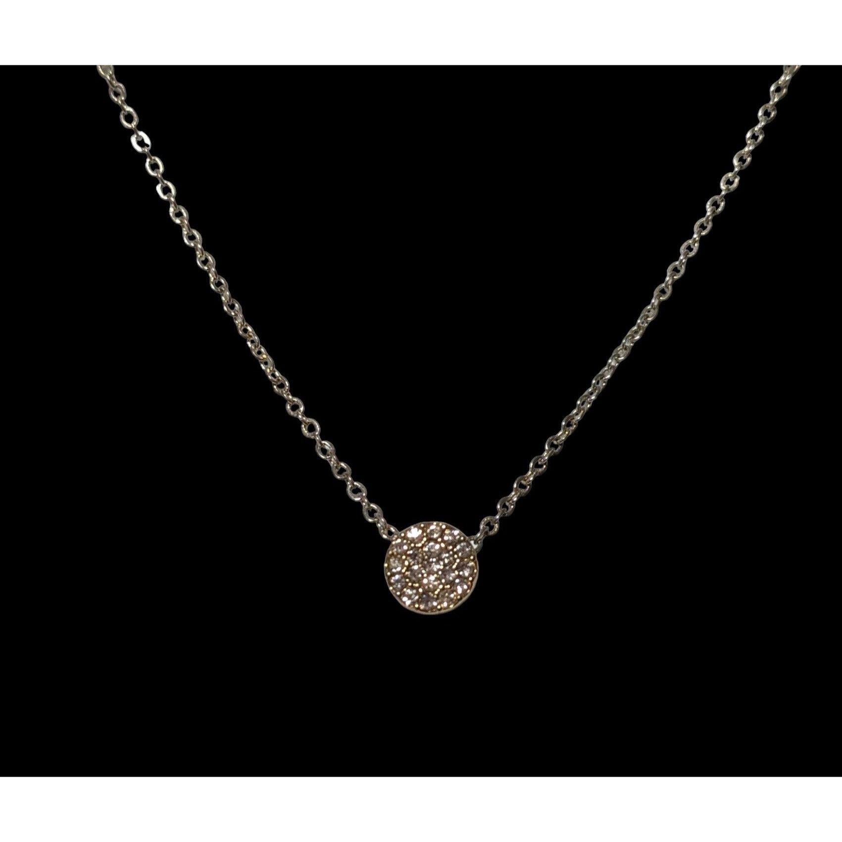 Other Minimalist Silver And Gold Rhinestone Pendant Necklace Size ONE SIZE - 2 Thumbnail