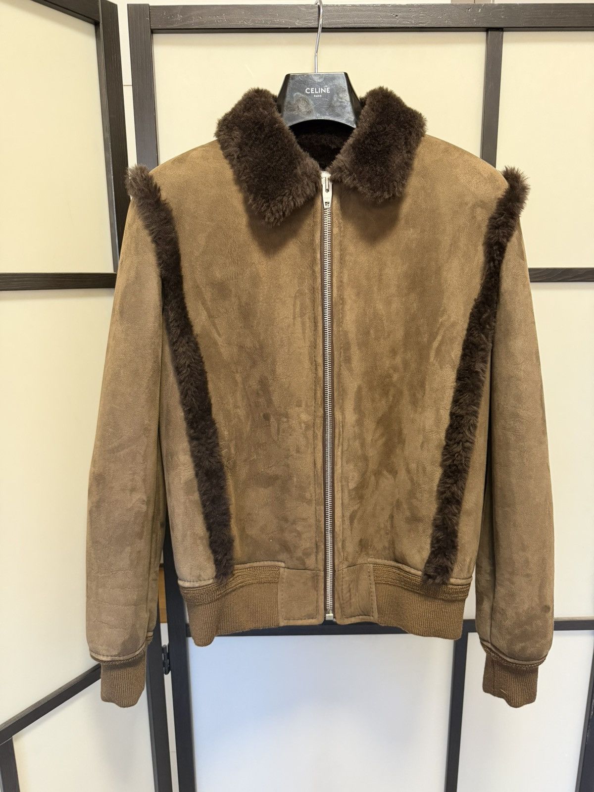 Celine × Hedi Slimane UNRELEASED - FW20 Brown Shearling Jacket Size US S / EU 44-46 / 1 - 20 Thumbnail