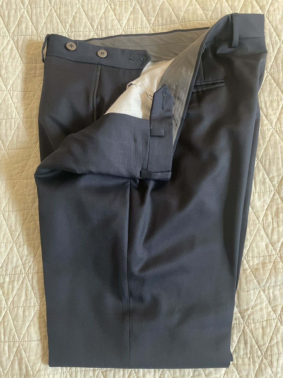 Ermenegildo Zegna Flat Front Micronsphere Wool Trouser Size 48R - 2 Thumbnail