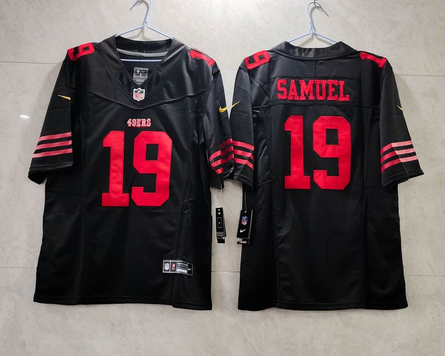 Custom Men San Francisco 49ers 19 Deebo Samuel Black 2023 Jersey | Grailed