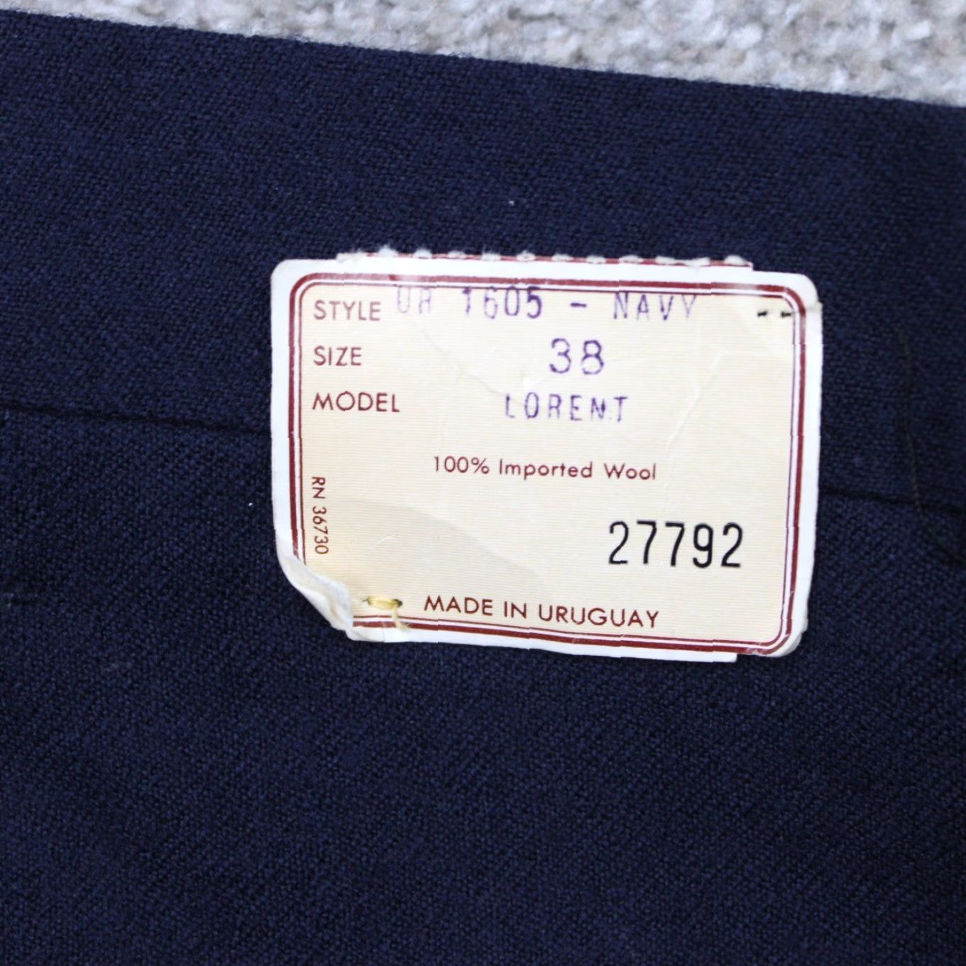 Vintage VTG Sergio Valente Pants NWT Mens 38 Navy Blue Wool Flat Front Dress Pants Regular Blue 38 Mens Straight Front Pockets 100% Wool NWT Formal Preppy Size US 38 / EU 54 - 7 Thumbnail