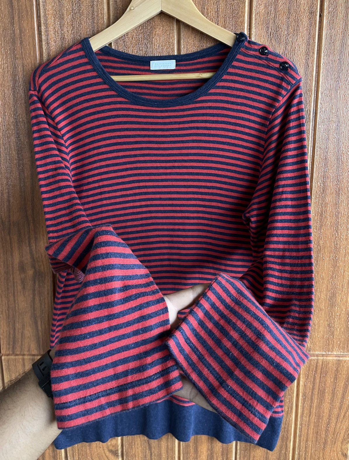 Kiko Kostadinov GCS24🔥MACKINTOSH PHILOSOPHY🔥Striped Sweatshirt Longsleeve Size US M / EU 48-50 / 2 - 5 Thumbnail