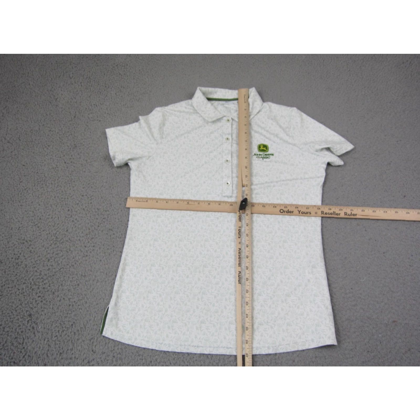 Footjoy FootJoy Polo Shirt Womens M White Green 90s Classic Casual Short Sleeve Polo Shirt Size M / US 6-8 / IT 42-44 - 6 Thumbnail