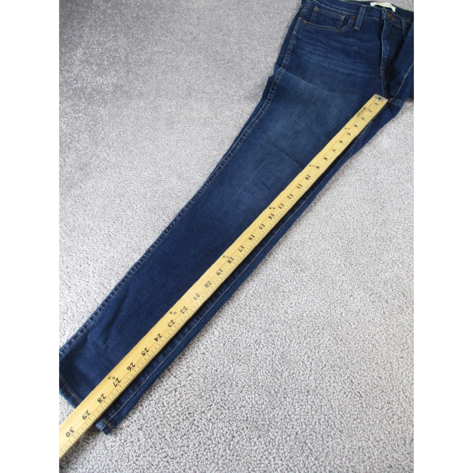 Madewell Madewell Jeans Womens 28 High Rise Skinny Dark Wash Denim Blue Zip Wide Rise High Size 28" / US 6 / IT 42 - 5 Thumbnail
