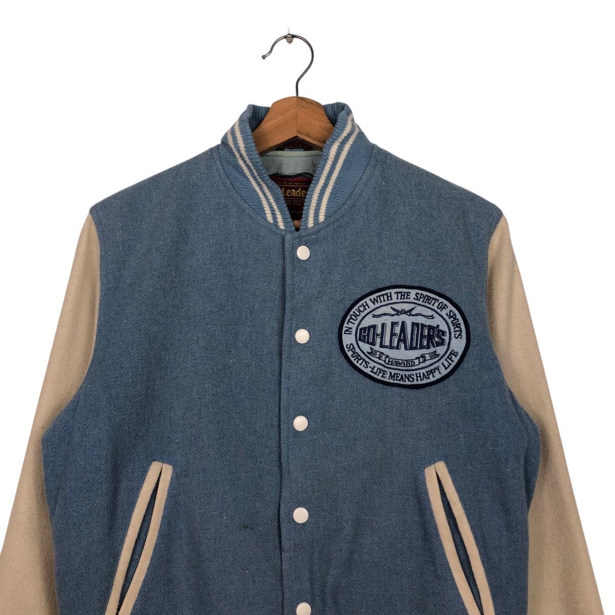 Japanese Brand × Vintage 📌Vintage Jumper Varsity Jacket Go Leaders Haward Big Logo Size US M / EU 48-50 / 2 - 4 Thumbnail