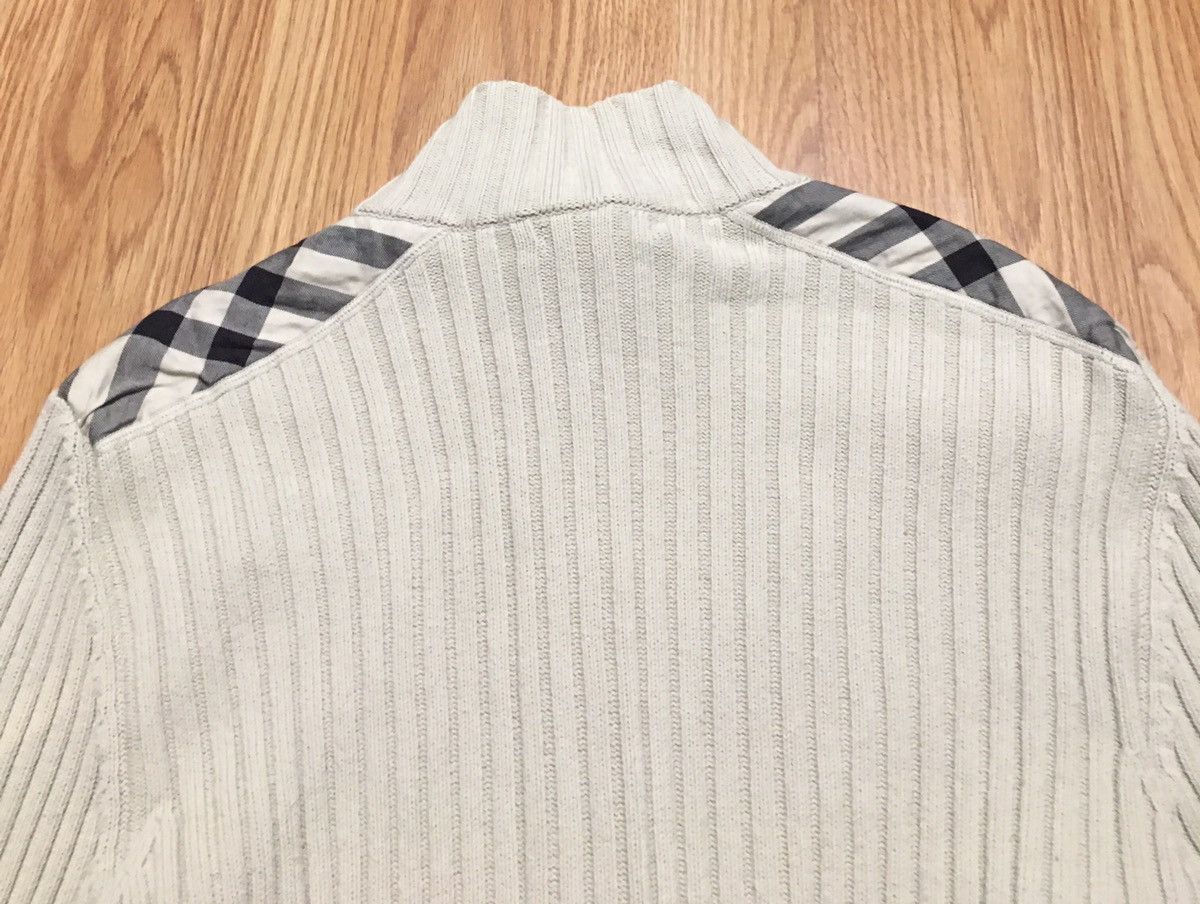 Burberry Burberry London Beige Cotton Knit Zip Sweater Size L Size US L / EU 52-54 / 3 - 9 Thumbnail