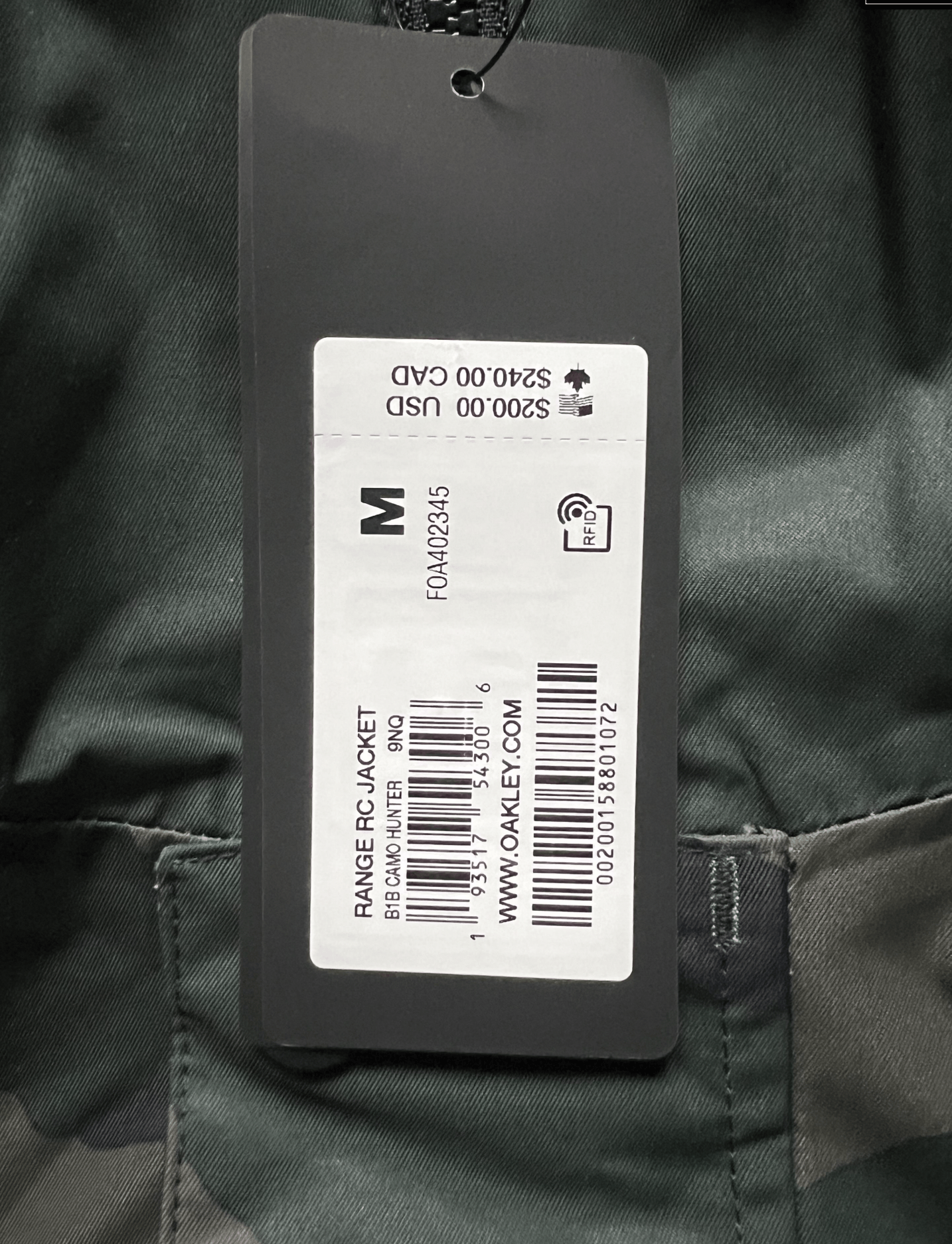 Oakley Standard Range RC Jacket, B1B Camo Hunter, Medium Size US M / EU 48-50 / 2 - 6 Thumbnail