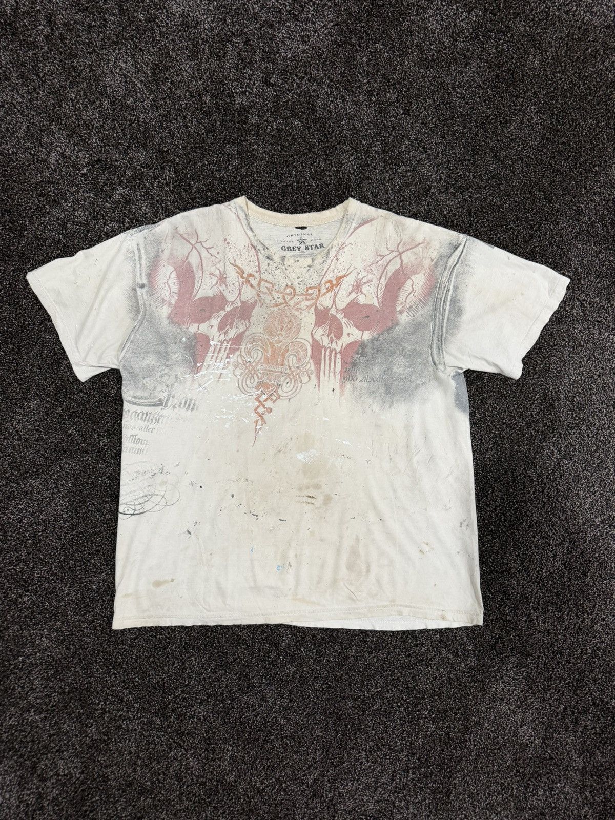 Vintage Vintage Y2K Original Trade Mark Grey Star Grunge T-Shirt Size US XL / EU 56 / 4 - 3 Thumbnail