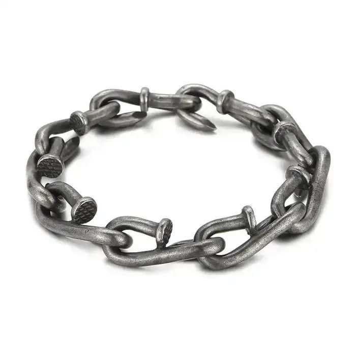 Jewelry Bending Nail Chain Bracelet Size ONE SIZE - 7 Thumbnail