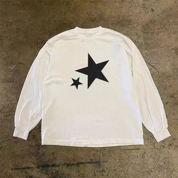 Japanese Brand Honoka x Nami Street fashion star print long sleeve tee Size US L / EU 52-54 / 3 - 5 Thumbnail