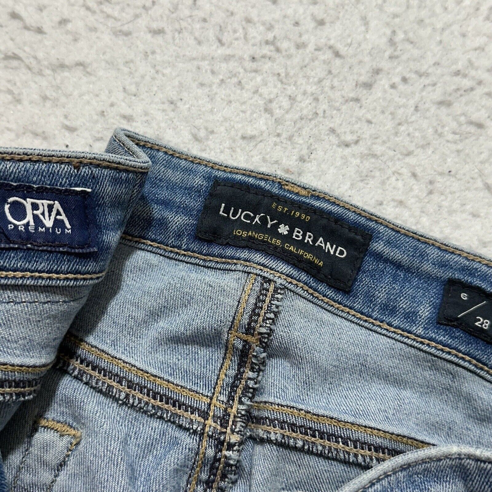 Lucky Brand Lucky Brand 6 / 28 Skinny Mid Rise Blue Stretch Jeans 30x29 Size 28" / US 6 / IT 42 - 5 Thumbnail