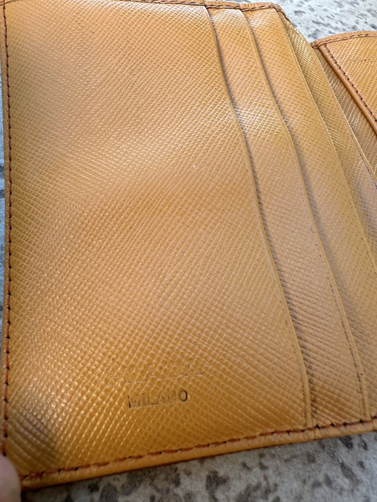 Prada Wallet Orange Nylon