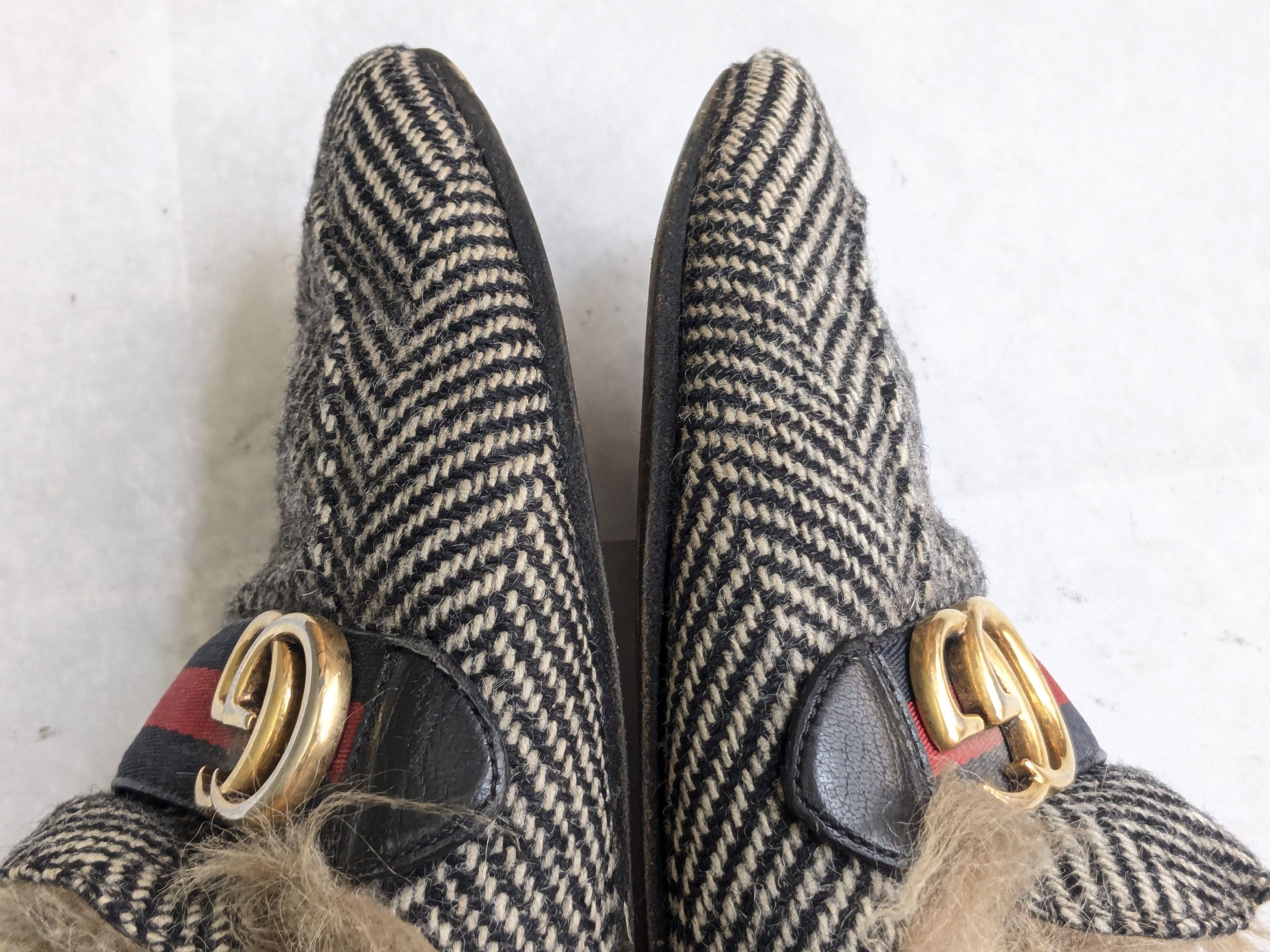 Gucci Gucci Princetown Horsebit Loafers 9 Herringbone Fur Size US 9 / EU 42 - 6 Thumbnail