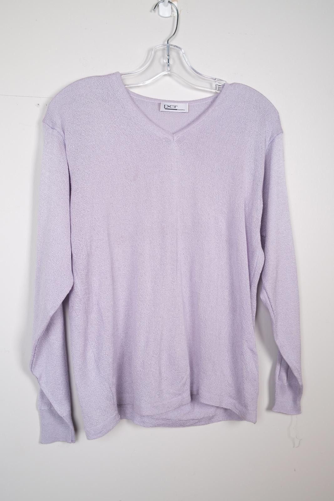 Other 00's Per V-Neck Knit Purple Sweater Size US M / EU 48-50 / 2 - 3 Thumbnail
