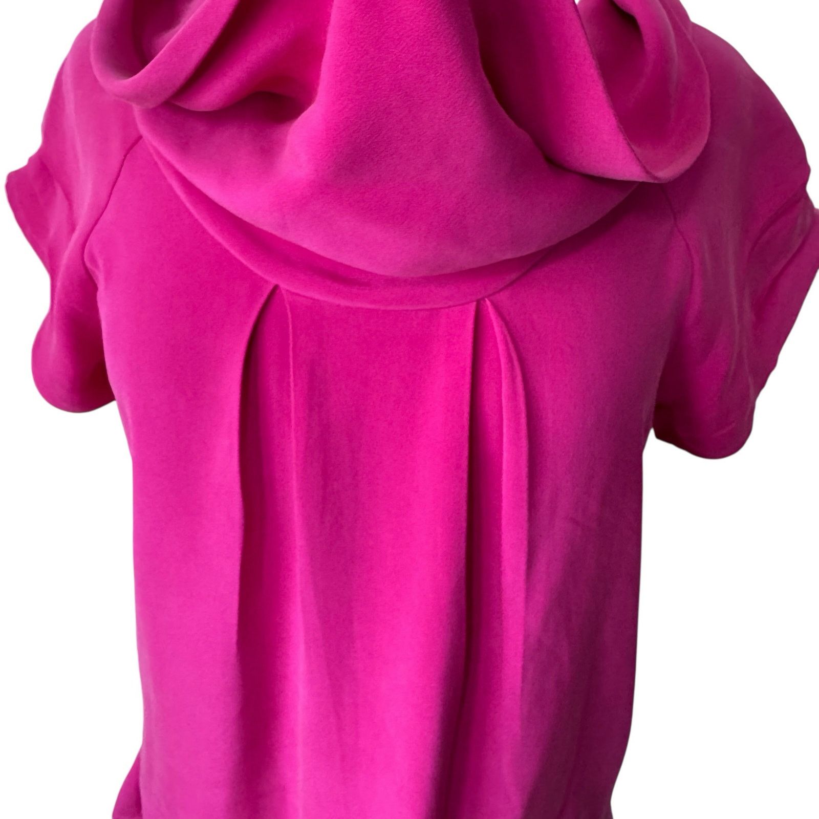 Other MADISON MARCUS Silk Fuchsia Draped Pleated Cowl Neck Blouse Size M / US 6-8 / IT 42-44 - 6 Thumbnail