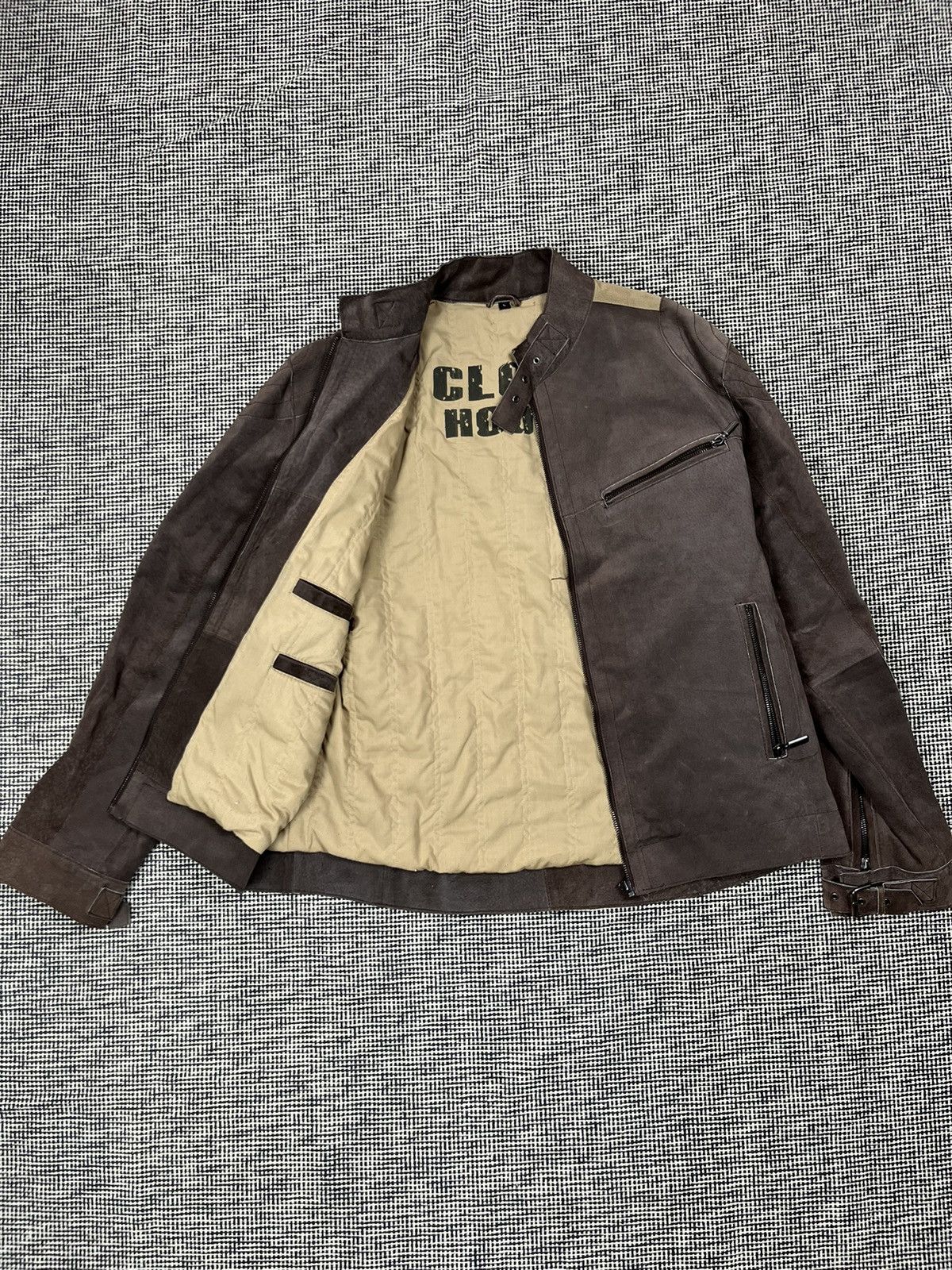 Vintage ➕ vintage y2k brown pig leather moto style racing jacket Size US L / EU 52-54 / 3 - 4 Thumbnail
