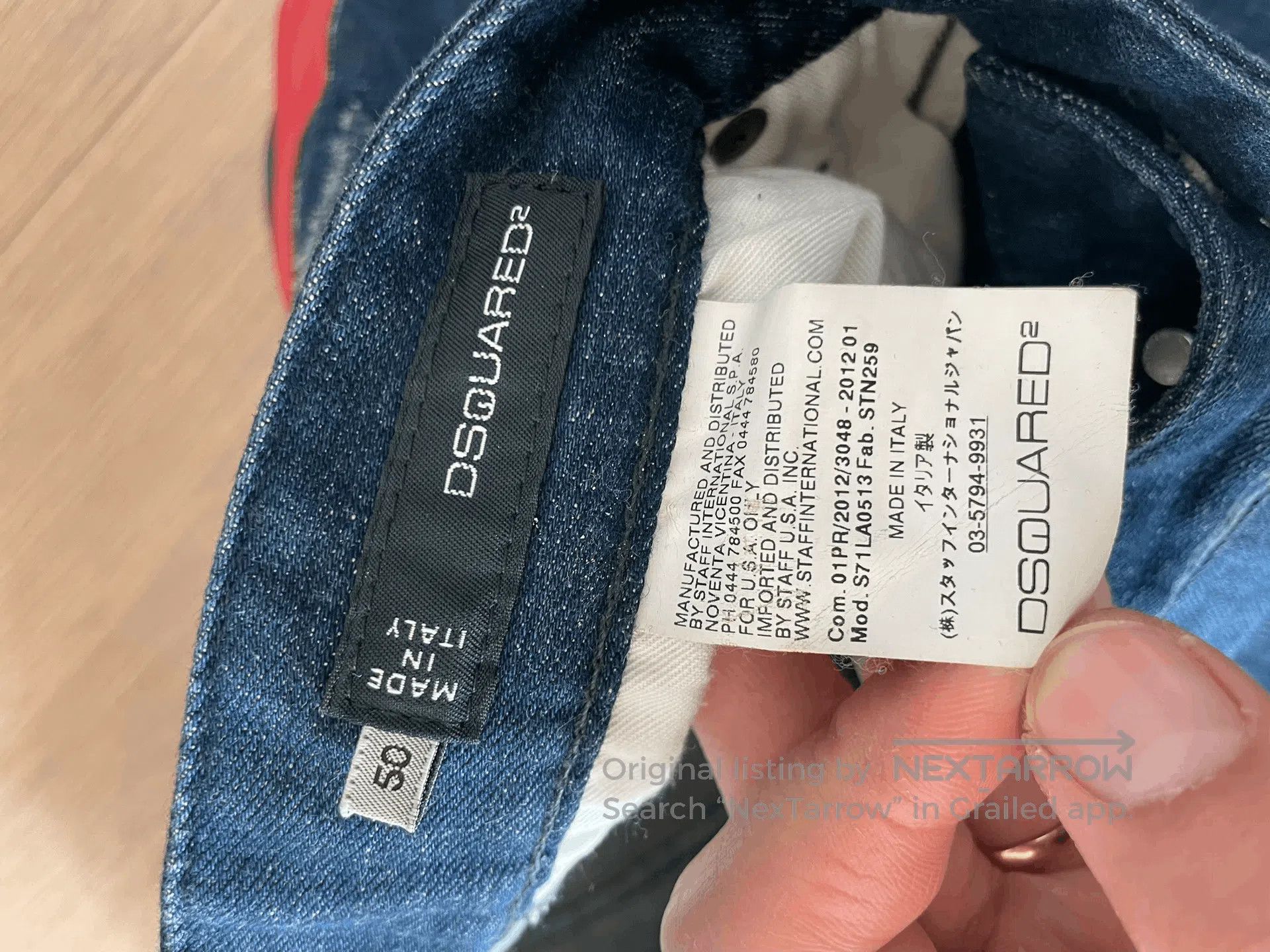Dsquared2 Dsquared2 Red-Trimmed Denim Pants. Size US 34 / EU 50 - 6 Thumbnail