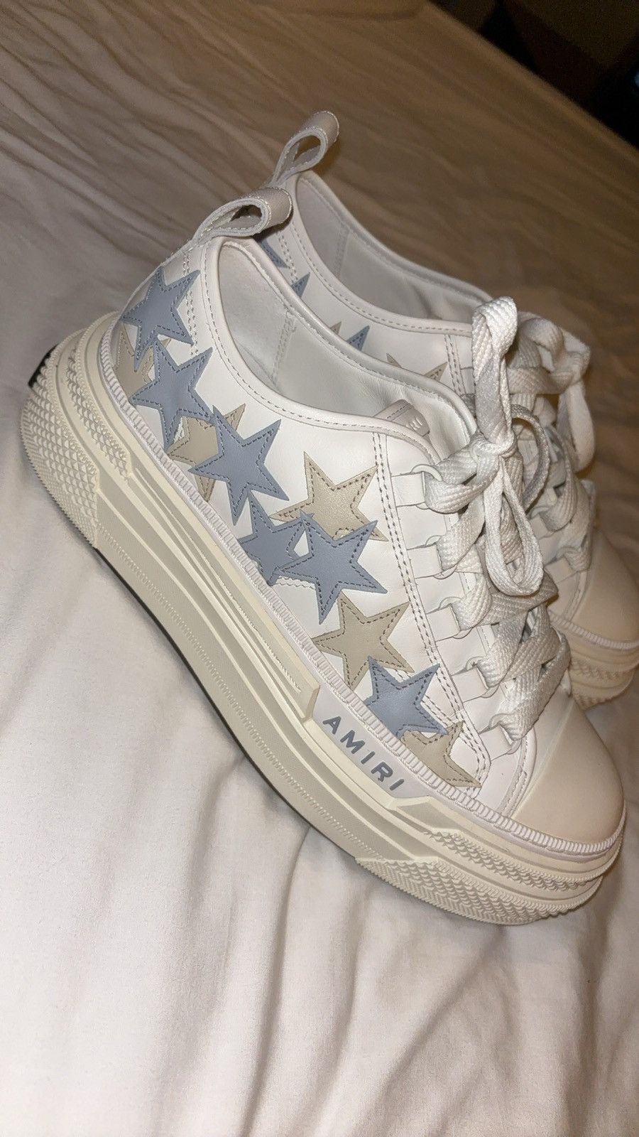 Amiri Amiri white & blue platform star court Size US 9 / IT 39 - 5 Thumbnail