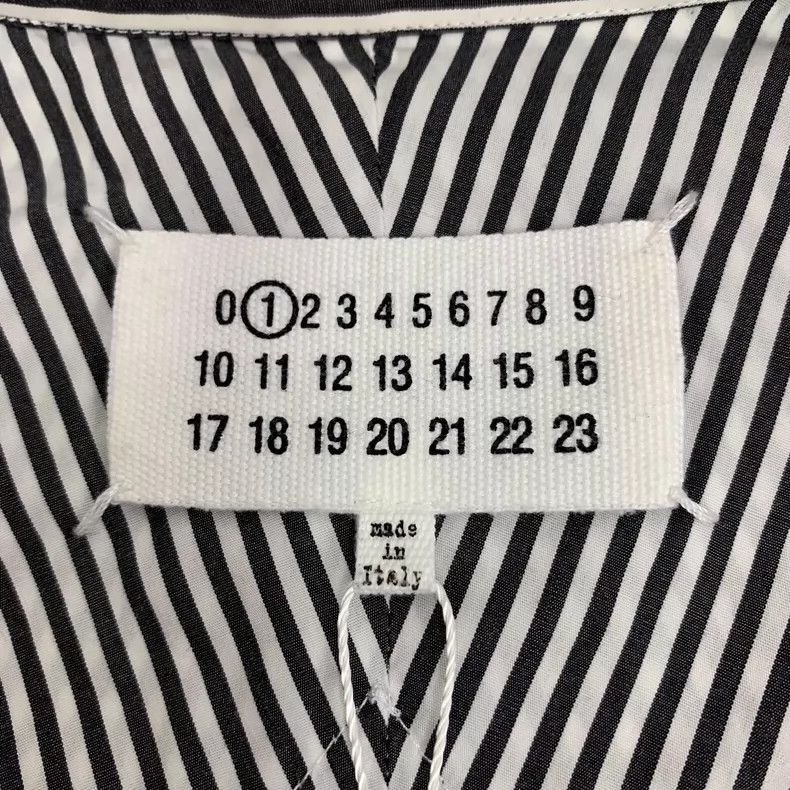 Maison Margiela Striped Polka Dot Long Sleeve Cotton Shirt-2506 Size L / US 10 / IT 46 - 5 Thumbnail
